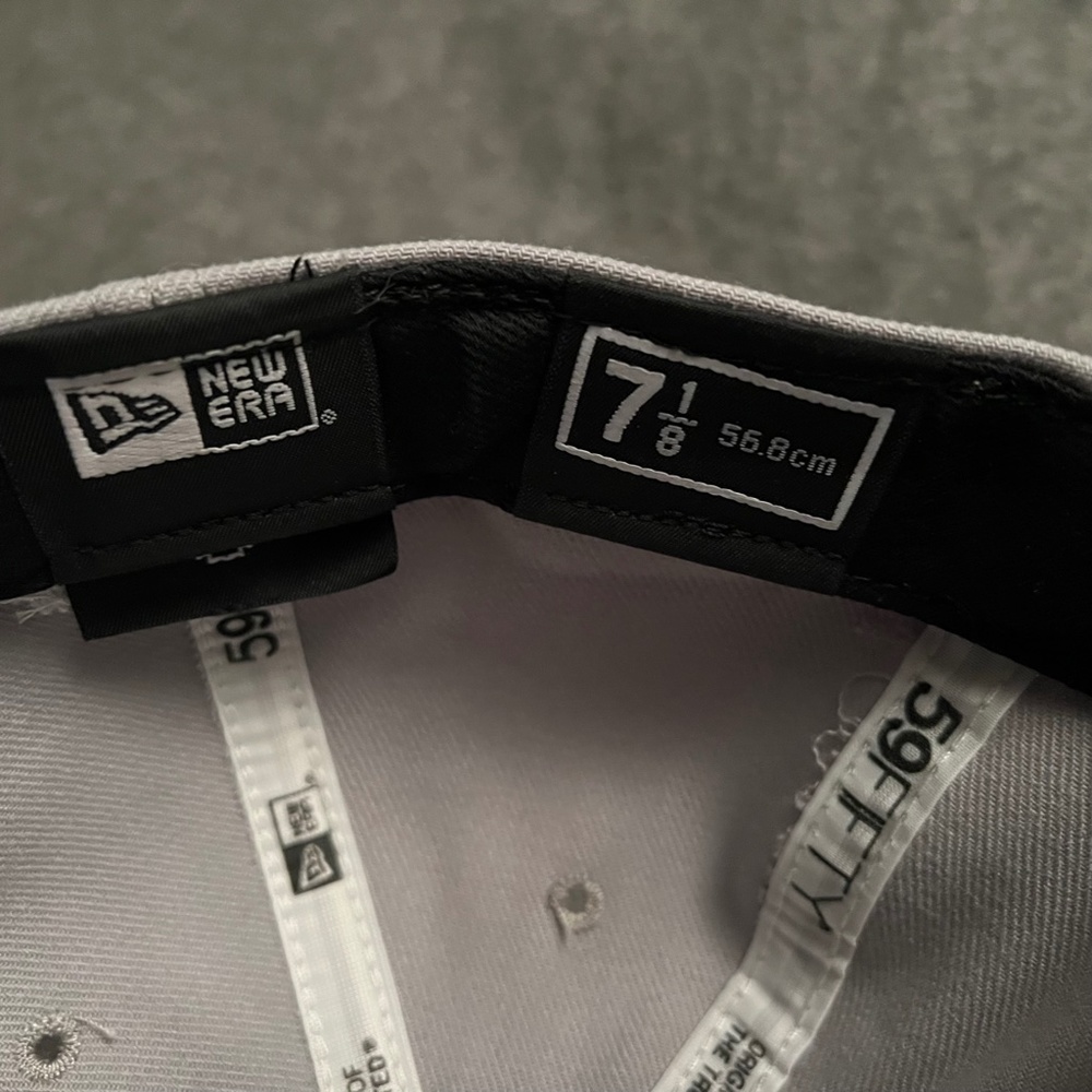 NEW JERSEY New Era 59Fifty "NJ Script" Fitted Hat Grey - Picture 9 of 10